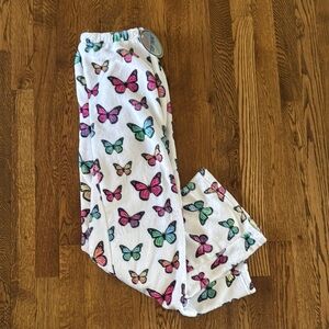 NWT Top Trenz Girl’s Colorful Butterfly Pajamas Size 14-16